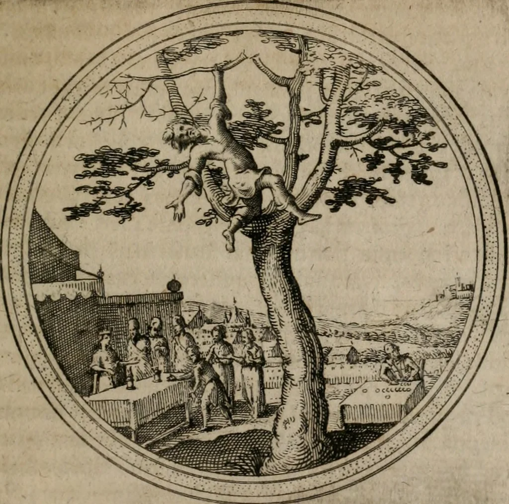 An illustration from Iacobi â Bruck Angermunt cogn. Emblemata Politica : Quibus ea, quæ ad principatum spectant, breviter demonstrantur, singuloru[m] verò explicatio fusius proponitur ; Opus novum, 1618, leaf 218