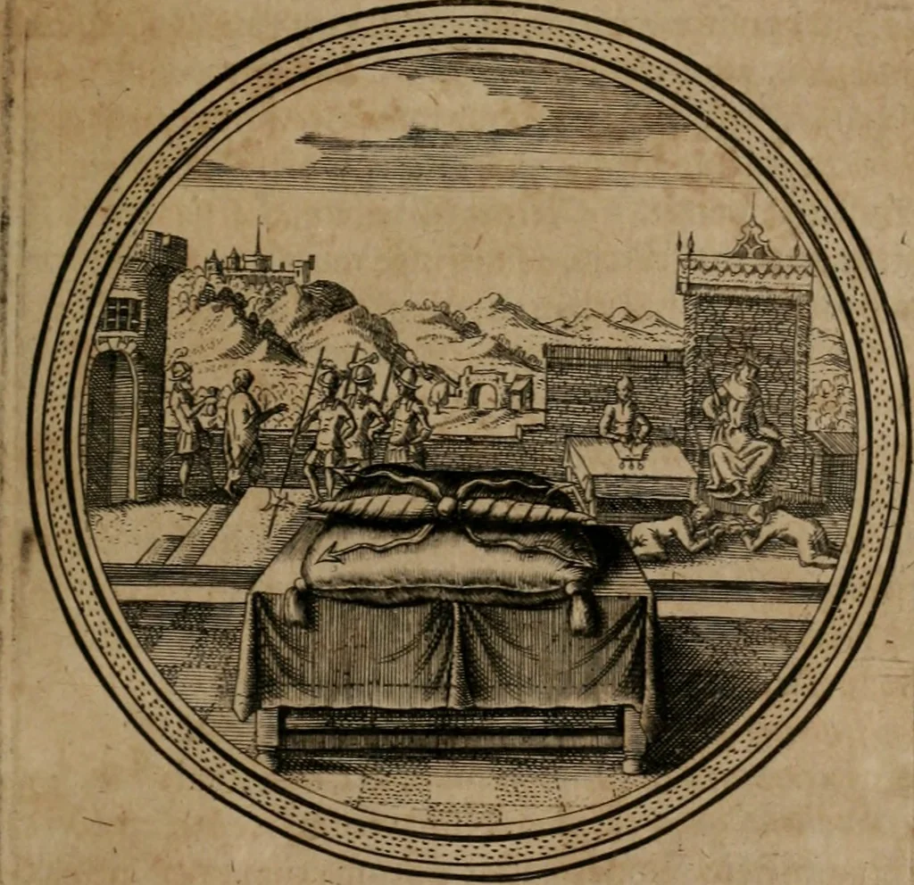 An illustration from Iacobi â Bruck Angermunt cogn. Emblemata Politica : Quibus ea, quæ ad principatum spectant, breviter demonstrantur, singuloru[m] verò explicatio fusius proponitur ; Opus novum, 1618, leaf 50