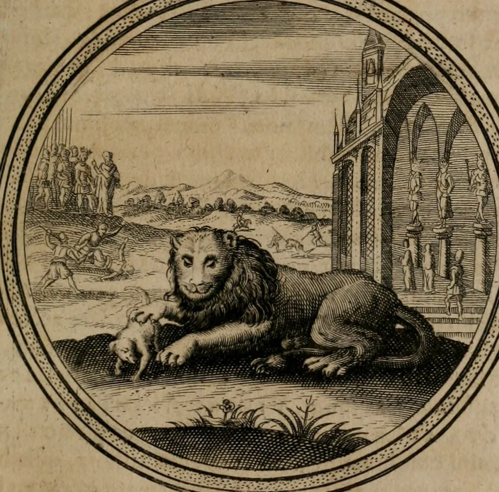An illustration from Iacobi â Bruck Angermunt cogn. Emblemata Politica : Quibus ea, quæ ad principatum spectant, breviter demonstrantur, singuloru[m] verò explicatio fusius proponitur ; Opus novum, 1618, leaf 74