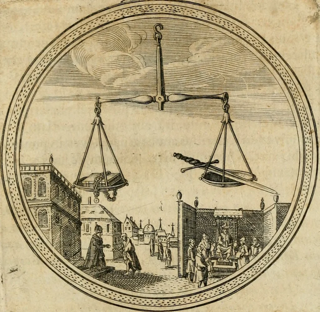 An illustration from Iacobi â Bruck Angermunt cogn. Emblemata politica : quibus ea, quae ad principatum spectant breviter demonstrantur singuloru[m] verò explicatio fusius proponitur : opus novum, 1618, leaf 100