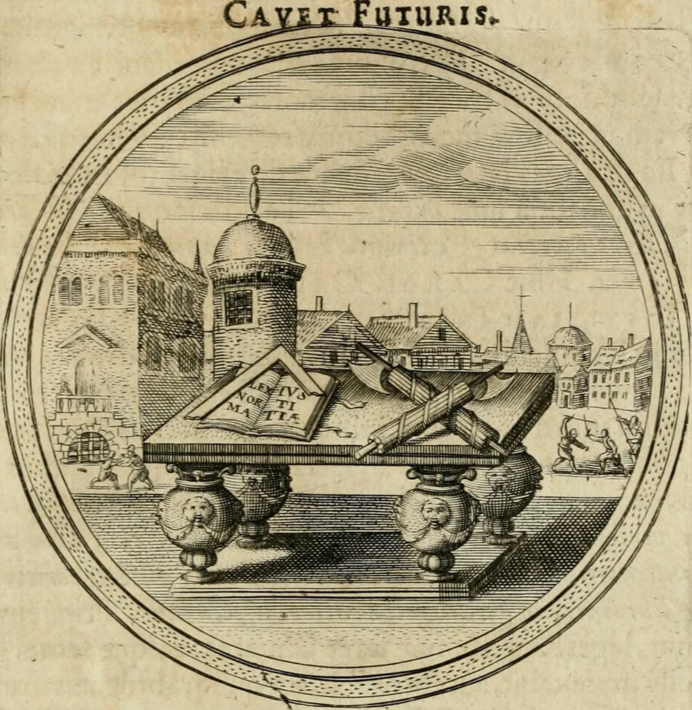 An illustration from Iacobi â Bruck Angermunt cogn. Emblemata politica : quibus ea, quae ad principatum spectant breviter demonstrantur singuloru[m] verò explicatio fusius proponitur : opus novum, 1618, leaf 104