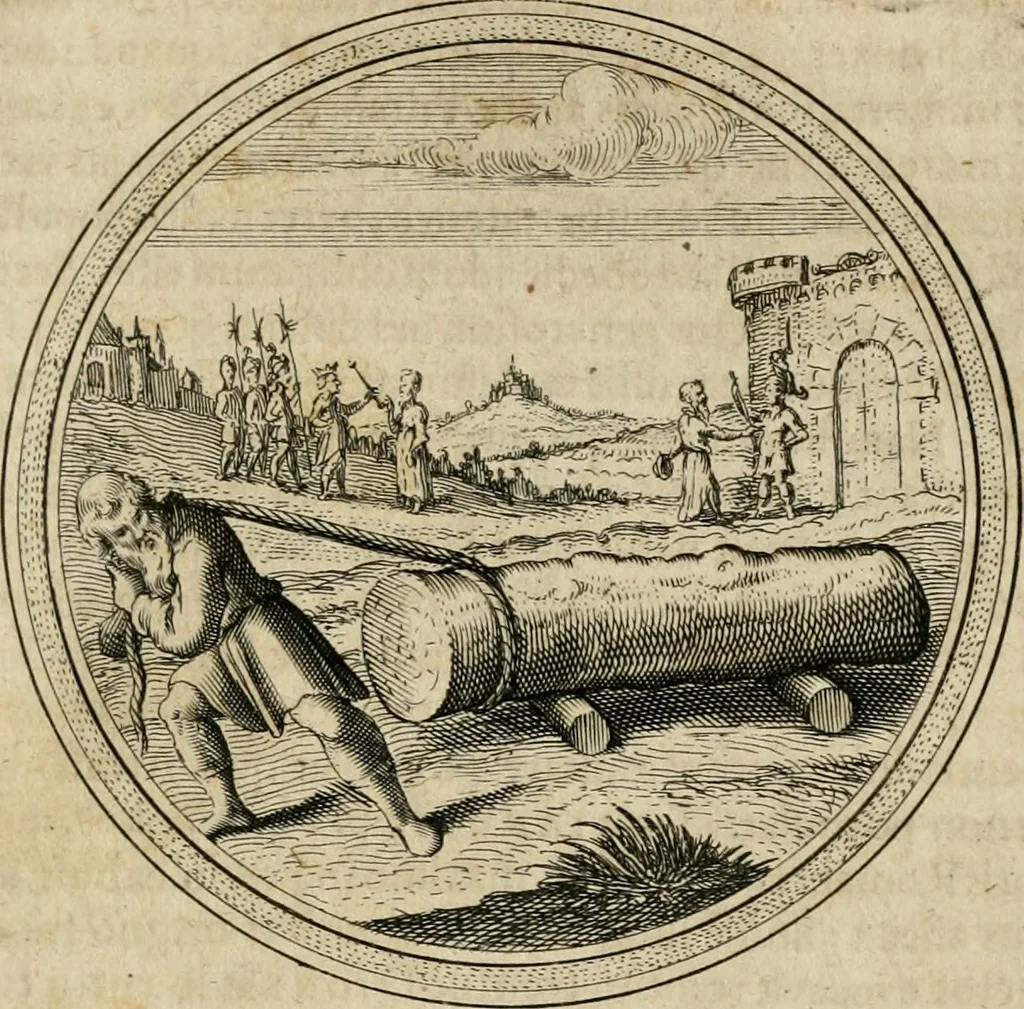 An illustration from Iacobi â Bruck Angermunt cogn. Emblemata politica : quibus ea, quae ad principatum spectant breviter demonstrantur singuloru[m] verò explicatio fusius proponitur : opus novum, 1618, leaf 124