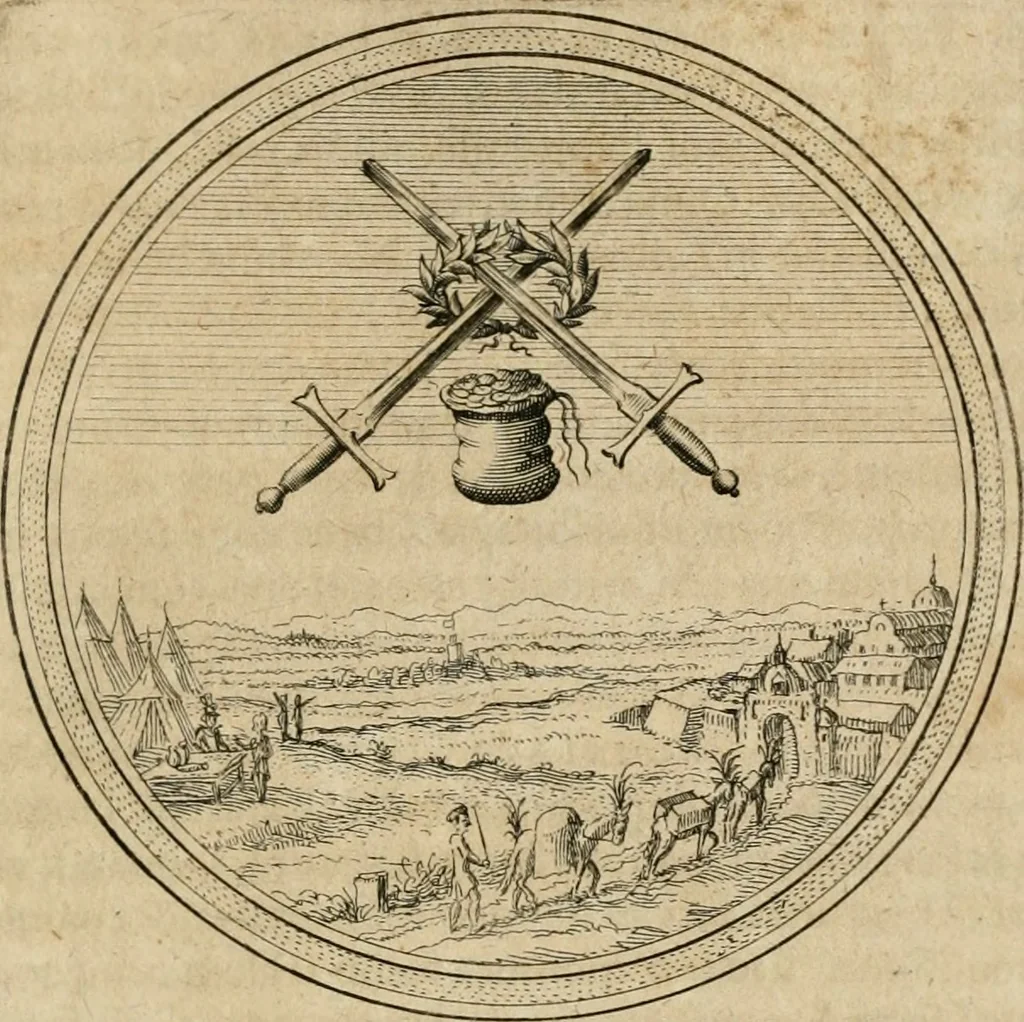 An illustration from Iacobi â Bruck Angermunt cogn. Emblemata politica : quibus ea, quae ad principatum spectant breviter demonstrantur singuloru[m] verò explicatio fusius proponitur : opus novum, 1618, leaf 132