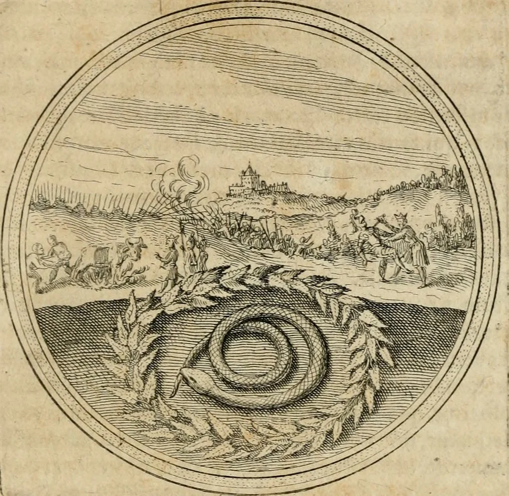 An illustration from Iacobi â Bruck Angermunt cogn. Emblemata politica : quibus ea, quae ad principatum spectant breviter demonstrantur singuloru[m] verò explicatio fusius proponitur : opus novum, 1618, leaf 136