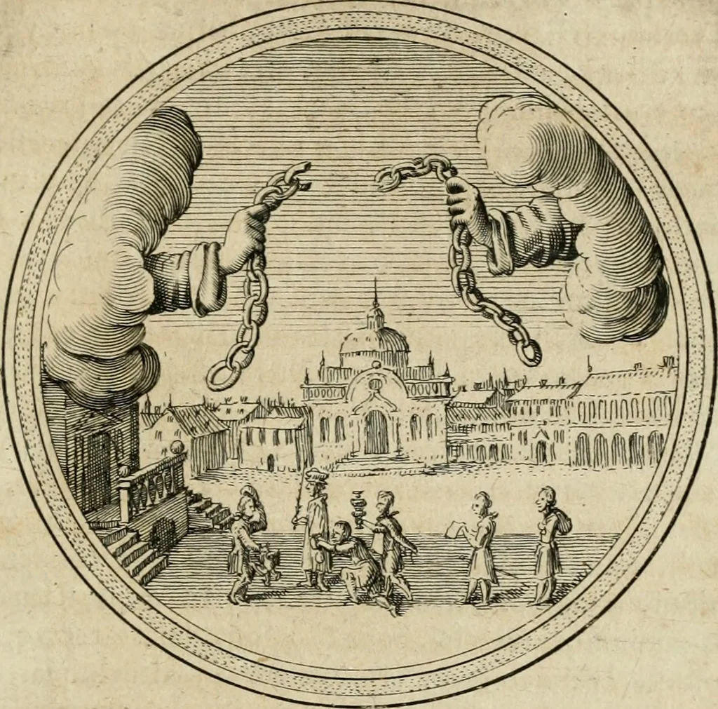 An illustration from Iacobi â Bruck Angermunt cogn. Emblemata politica : quibus ea, quae ad principatum spectant breviter demonstrantur singuloru[m] verò explicatio fusius proponitur : opus novum, 1618, leaf 140