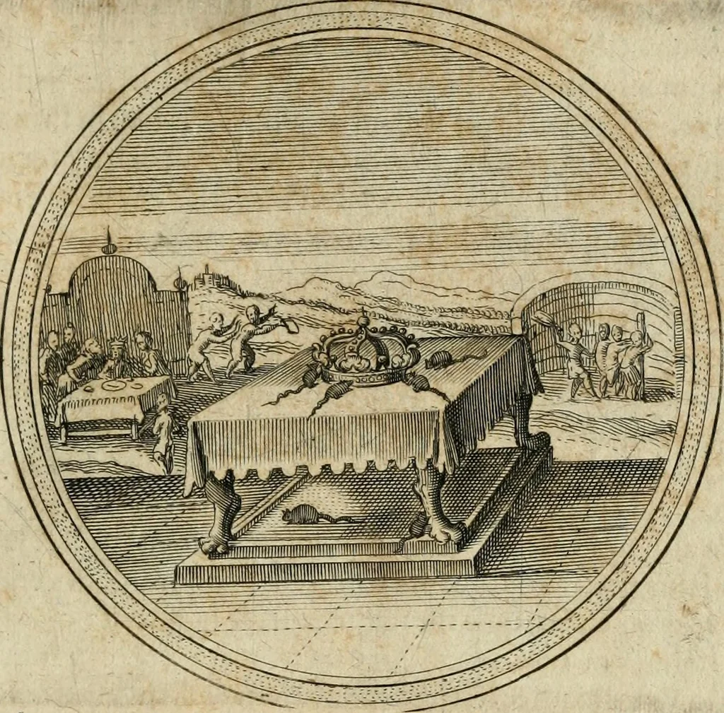 An illustration from Iacobi â Bruck Angermunt cogn. Emblemata politica : quibus ea, quae ad principatum spectant breviter demonstrantur singuloru[m] verò explicatio fusius proponitur : opus novum, 1618, leaf 148
