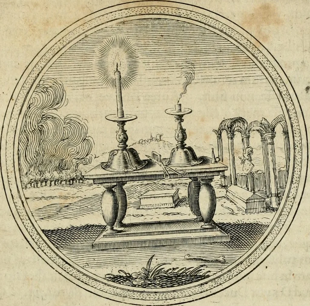 An illustration from Iacobi â Bruck Angermunt cogn. Emblemata politica : quibus ea, quae ad principatum spectant breviter demonstrantur singuloru[m] verò explicatio fusius proponitur : opus novum, 1618, leaf 160