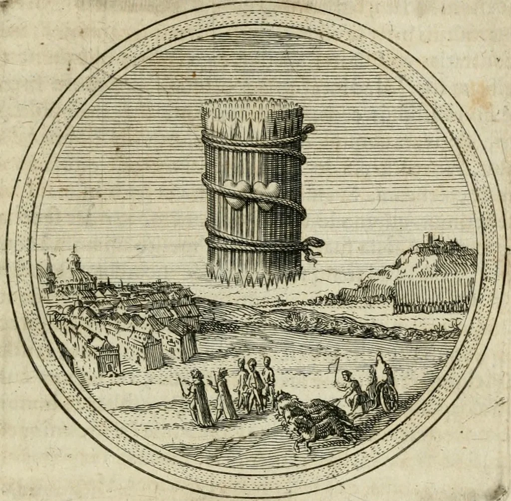 An illustration from Iacobi â Bruck Angermunt cogn. Emblemata politica : quibus ea, quae ad principatum spectant breviter demonstrantur singuloru[m] verò explicatio fusius proponitur : opus novum, 1618, leaf 176
