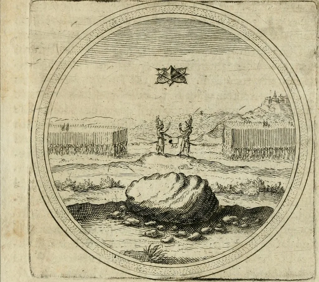 An illustration from Iacobi â Bruck Angermunt cogn. Emblemata politica : quibus ea, quae ad principatum spectant breviter demonstrantur singuloru[m] verò explicatio fusius proponitur : opus novum, 1618, leaf 184