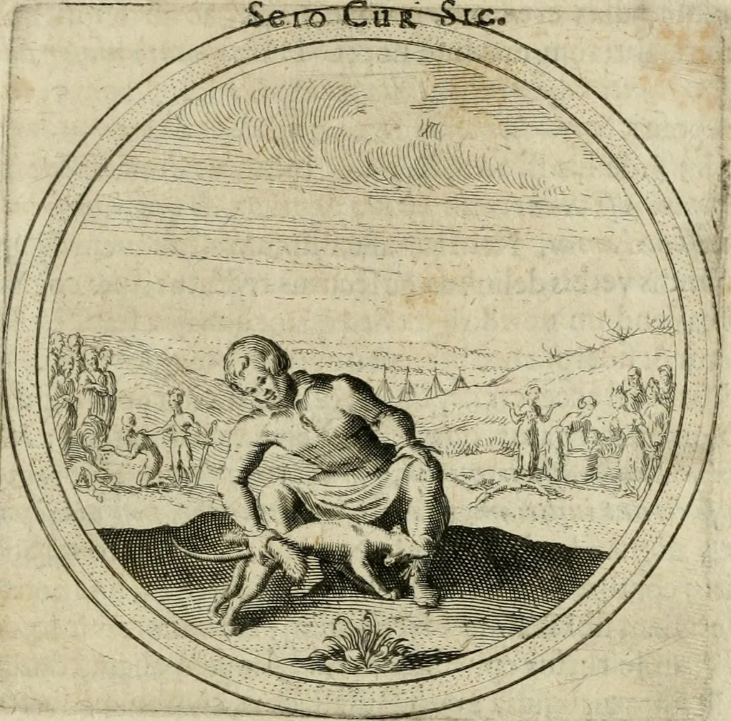 An illustration from Iacobi â Bruck Angermunt cogn. Emblemata politica : quibus ea, quae ad principatum spectant breviter demonstrantur singuloru[m] verò explicatio fusius proponitur : opus novum, 1618, leaf 196