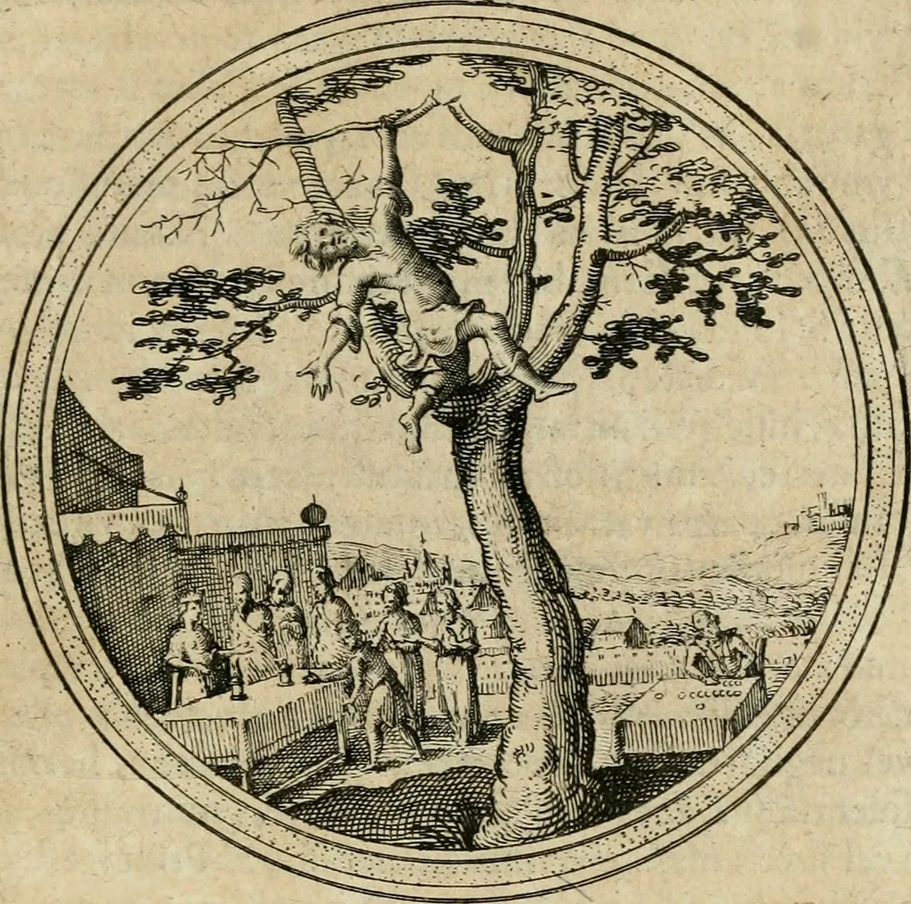 An illustration from Iacobi â Bruck Angermunt cogn. Emblemata politica : quibus ea, quae ad principatum spectant breviter demonstrantur singuloru[m] verò explicatio fusius proponitur : opus novum, 1618, leaf 216
