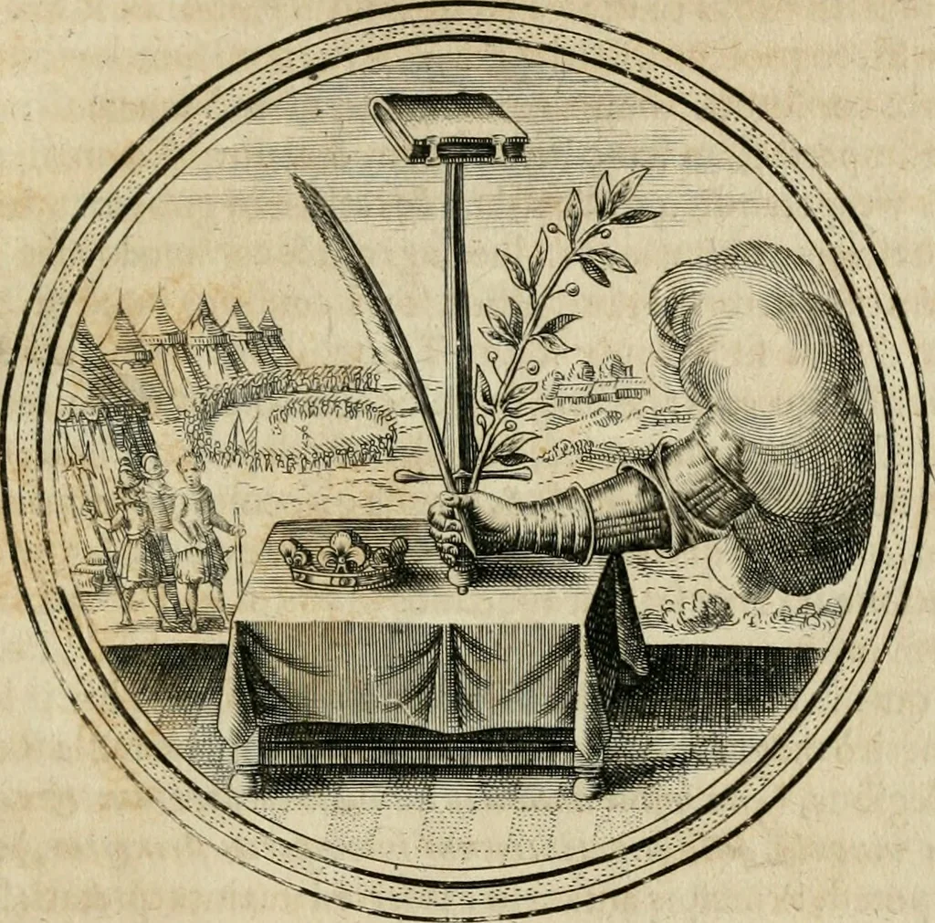An illustration from Iacobi â Bruck Angermunt cogn. Emblemata politica : quibus ea, quae ad principatum spectant breviter demonstrantur singuloru[m] verò explicatio fusius proponitur : opus novum, 1618, leaf 40
