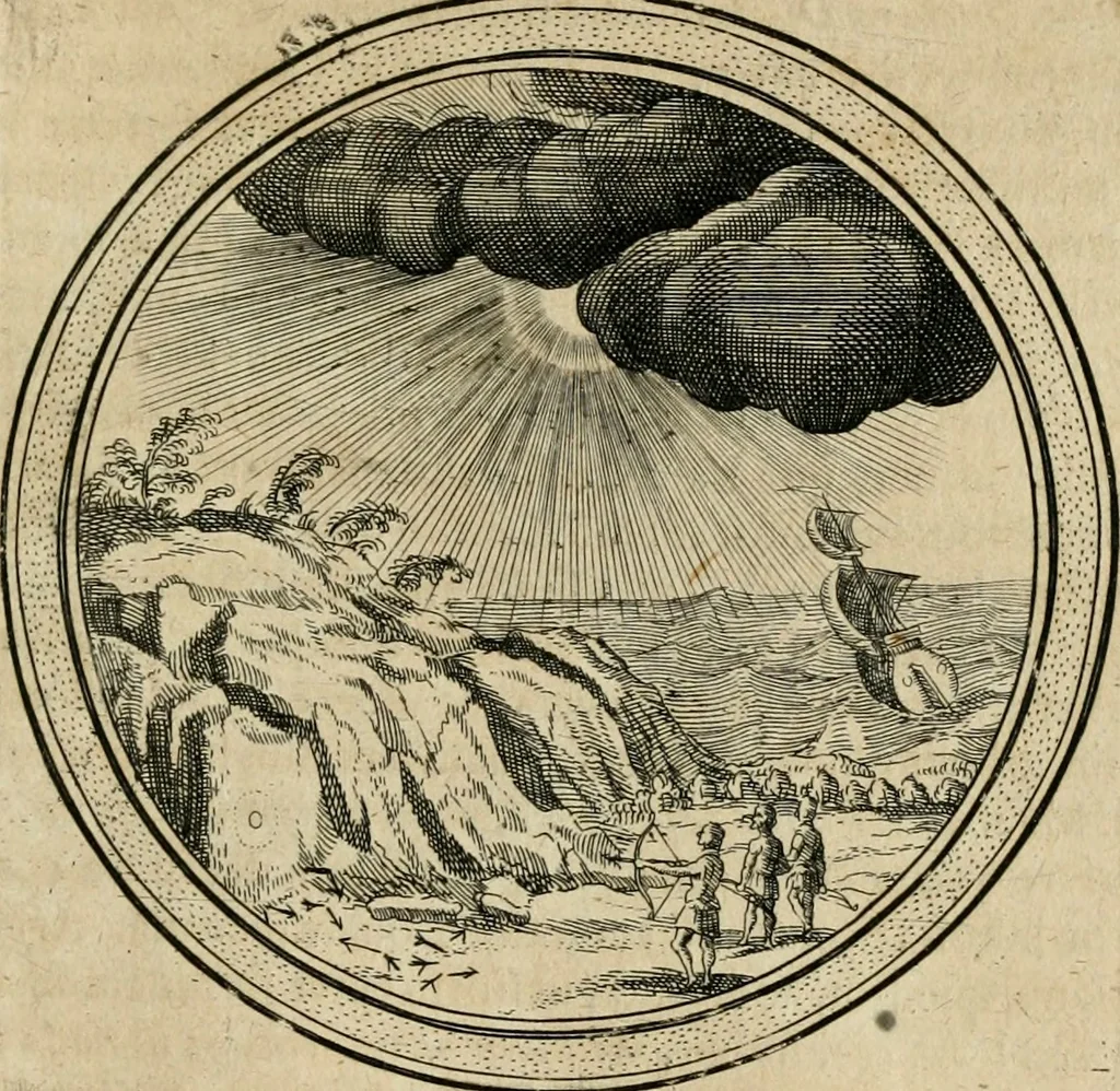 An illustration from Iacobi â Bruck Angermunt cogn. Emblemata politica : quibus ea, quae ad principatum spectant breviter demonstrantur singuloru[m] verò explicatio fusius proponitur : opus novum, 1618, leaf 56