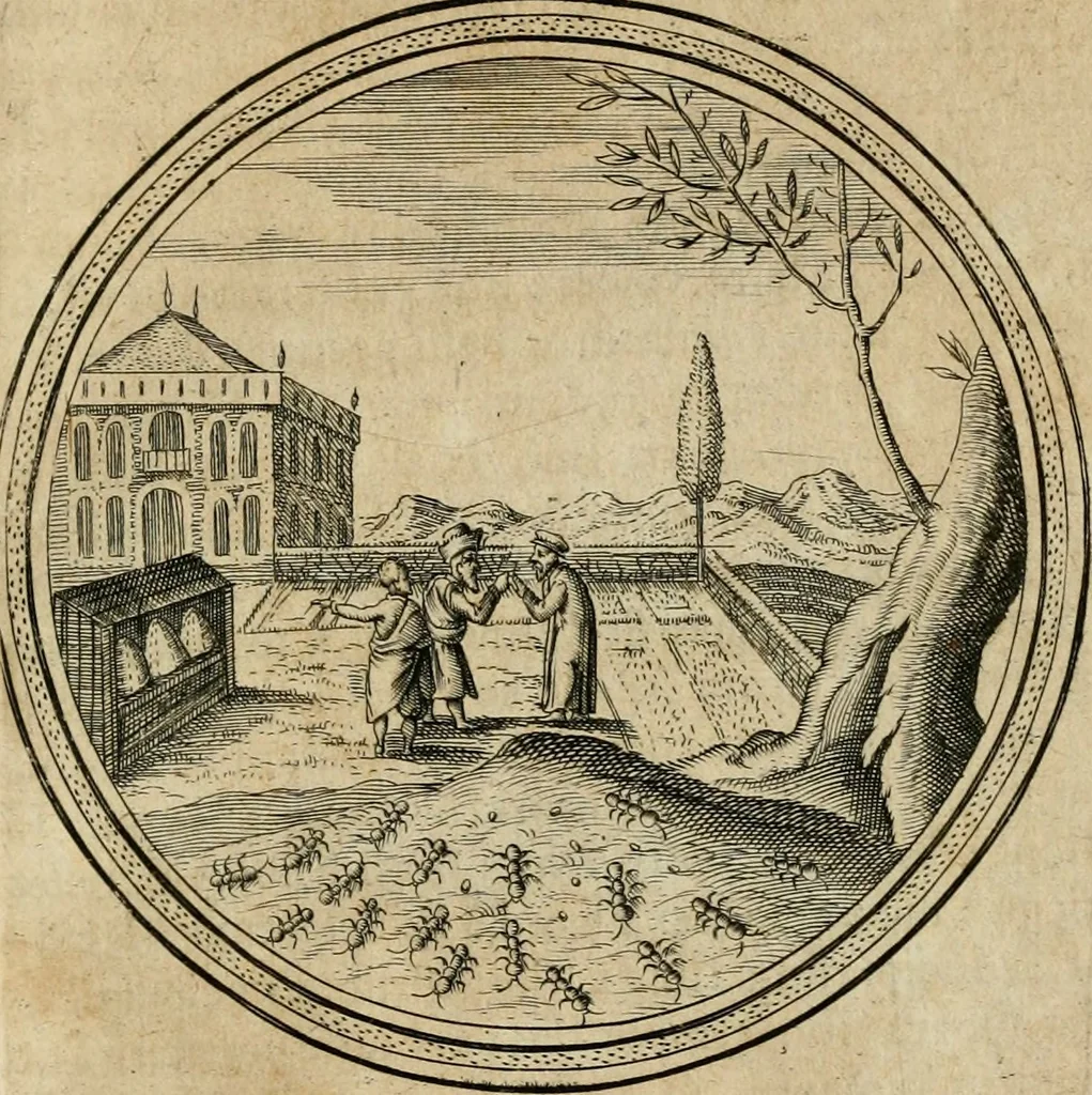 An illustration from Iacobi â Bruck Angermunt cogn. Emblemata politica : quibus ea, quae ad principatum spectant breviter demonstrantur singuloru[m] verò explicatio fusius proponitur : opus novum, 1618, leaf 60