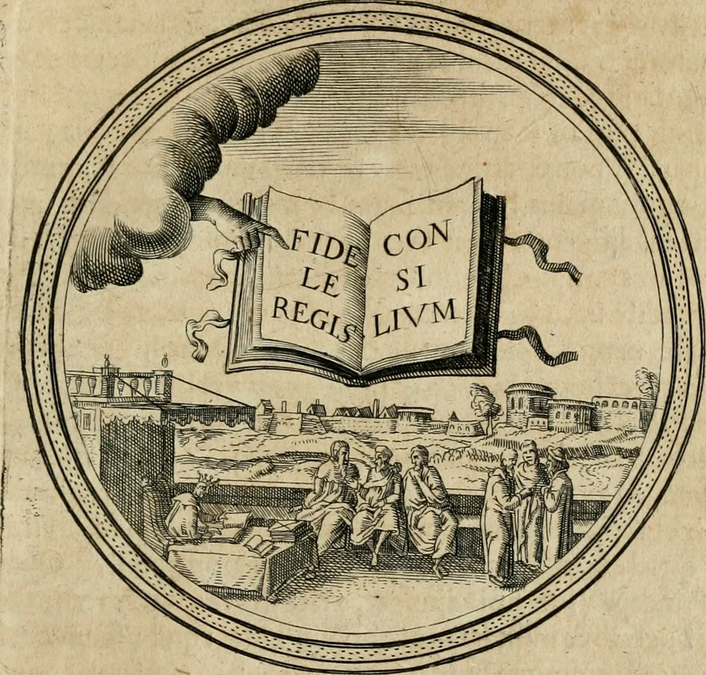 An illustration from Iacobi â Bruck Angermunt cogn. Emblemata politica : quibus ea, quae ad principatum spectant breviter demonstrantur singuloru[m] verò explicatio fusius proponitur : opus novum, 1618, leaf 64