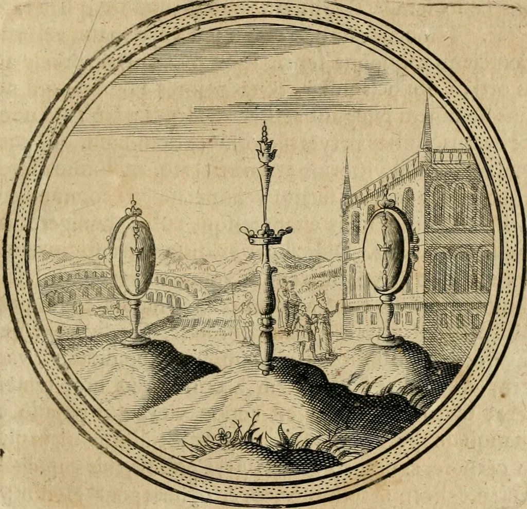 An illustration from Iacobi â Bruck Angermunt cogn. Emblemata politica : quibus ea, quae ad principatum spectant breviter demonstrantur singuloru[m] verò explicatio fusius proponitur : opus novum, 1618, leaf 80