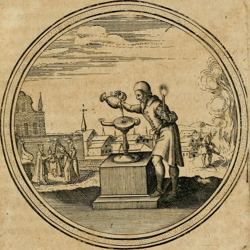 An illustration from Iacobi â Bruck Angermunt cogn. Emblemata politica : quibus ea, quae ad principatum spectant breviter demonstrantur singuloru[m] verò explicatio fusius proponitur : opus novum, 1618, leaf 88