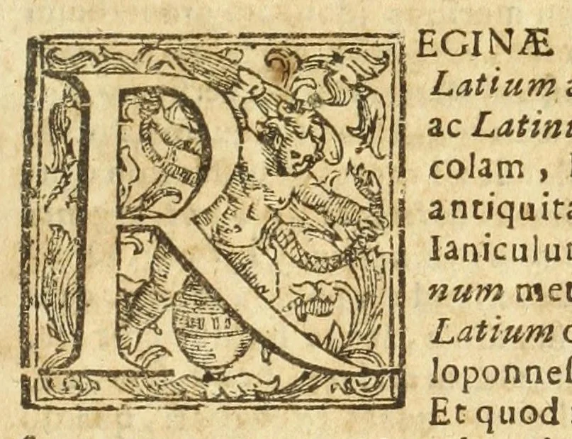 An illustration from Iacobi Hugonis Can. Theol. Belgae insulensis Vera historia Romana, seu, Origo Latij vel Italie ac Romanae vrbis : e tenebris longae vetustatis in lucem producta : qui primordia Europae, ac Latij primaeui annales demonstrat, atque vubis conditae, 1655, leaf 45