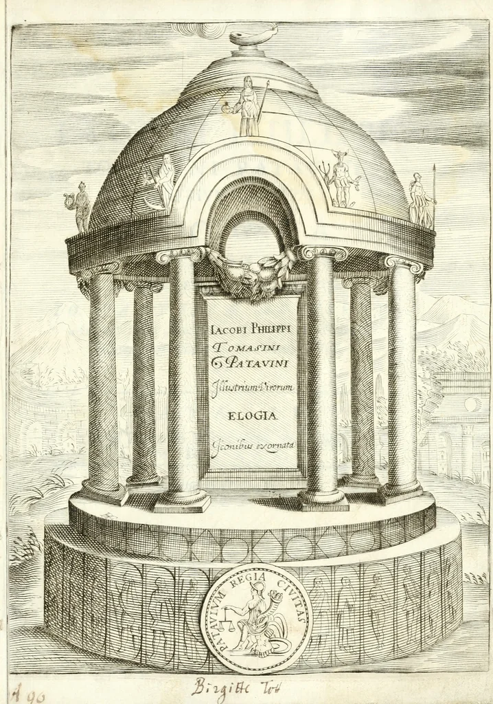 An illustration from Iacobi Philippi Tomasini patavini Illustrium virorum elogia, iconibus exornata, 1630, leaf 4