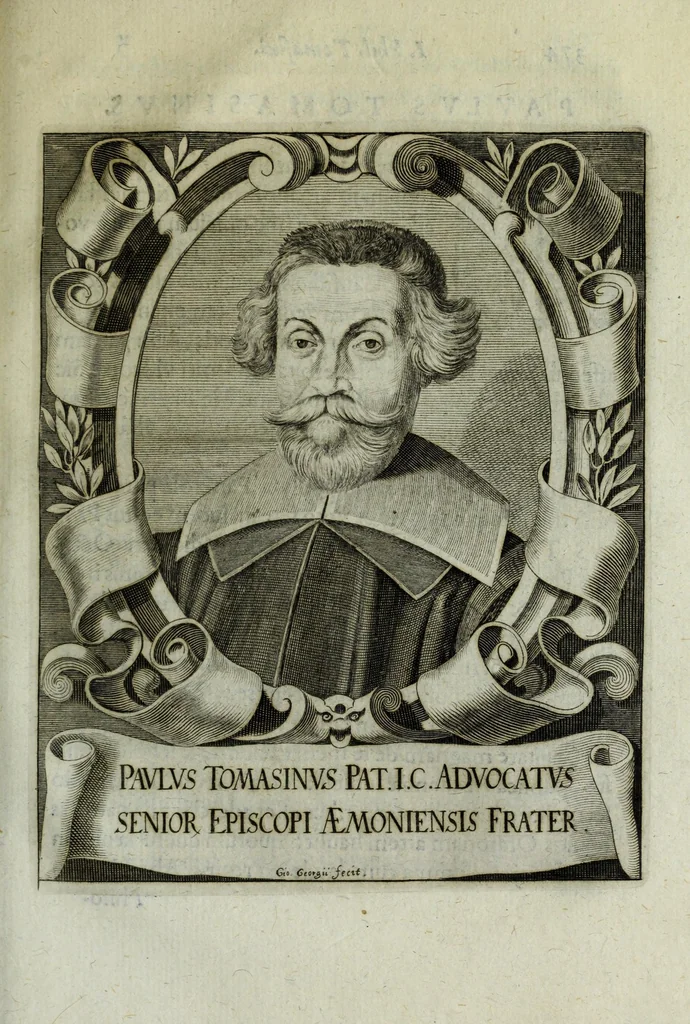 An illustration from Iacobi Philippi Tomasini patauini episcopi aemoniensis Elogia virorum literis & sapientia illustrium ad viuum expressis imaginibus exornata, 1644, leaf 387