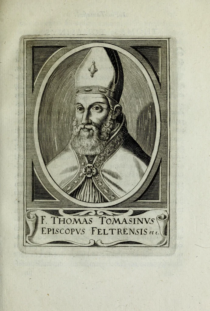 An illustration from Iacobi Philippi Tomasini patauini episcopi aemoniensis Elogia virorum literis & sapientia illustrium ad viuum expressis imaginibus exornata, 1644, leaf 43