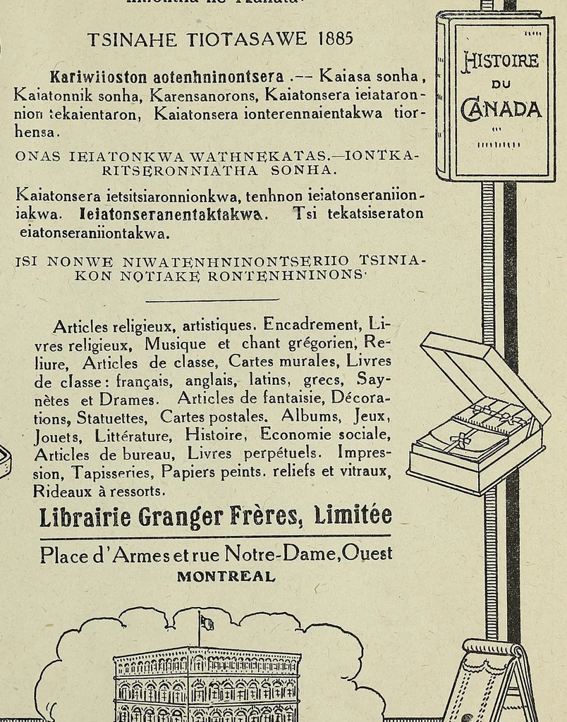 An illustration from Iakentasetatha kahnawakeha = Almanach Iroquois, 1899, leaf 33