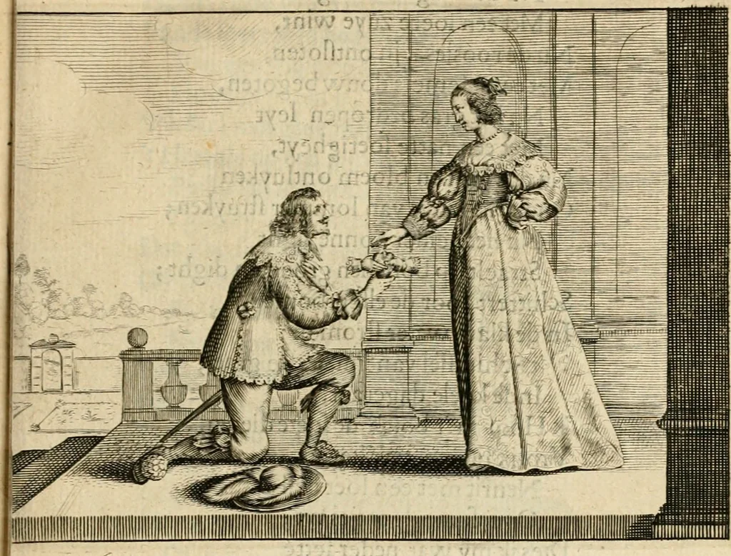 An illustration from Ian Harmensz Kruls Minne-spiegel ter deughden, 1639, leaf 102