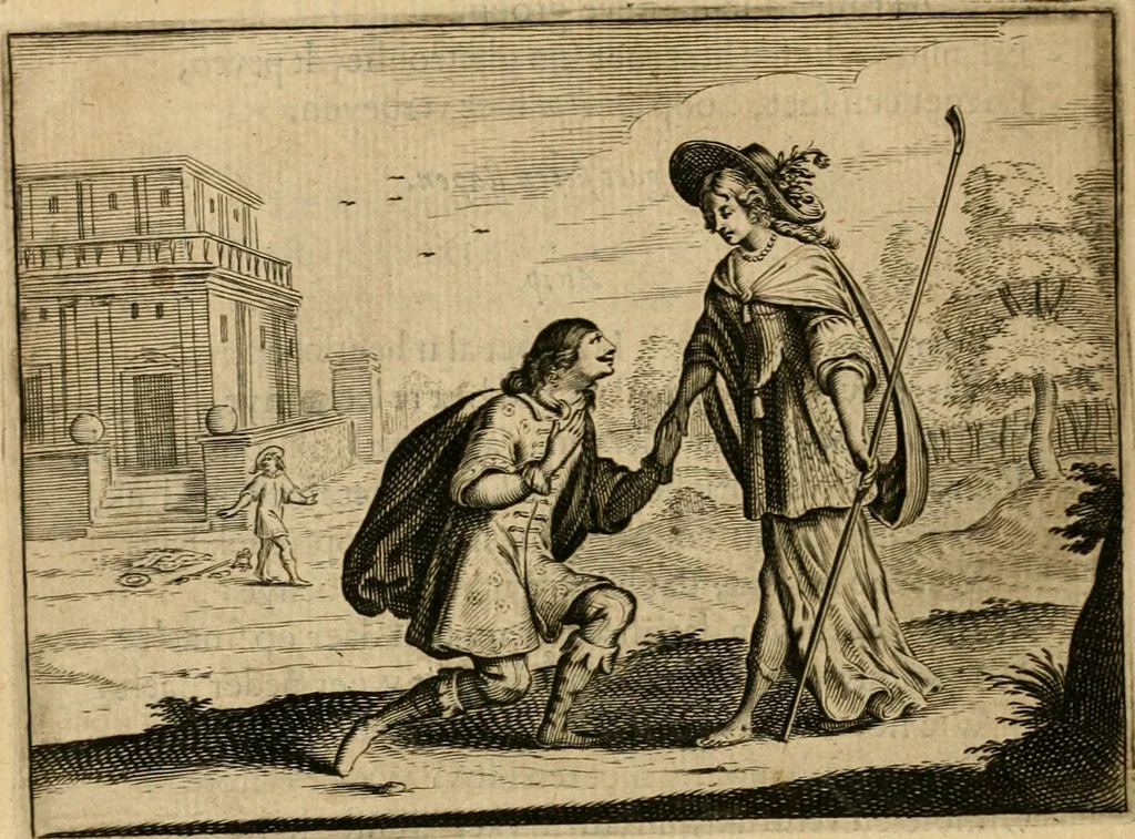 An illustration from Ian Harmensz Kruls Minne-spiegel ter deughden, 1639, leaf 283