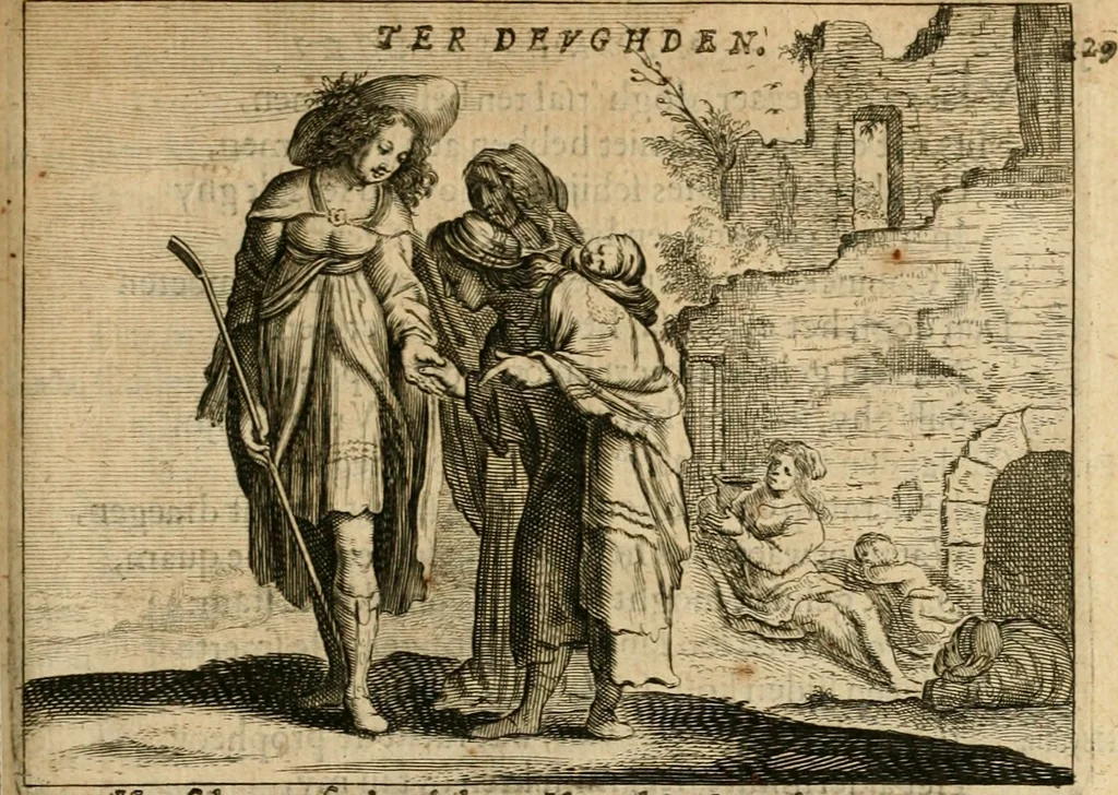 An illustration from Ian Harmensz Kruls Minne-spiegel ter deughden, 1639, leaf 344