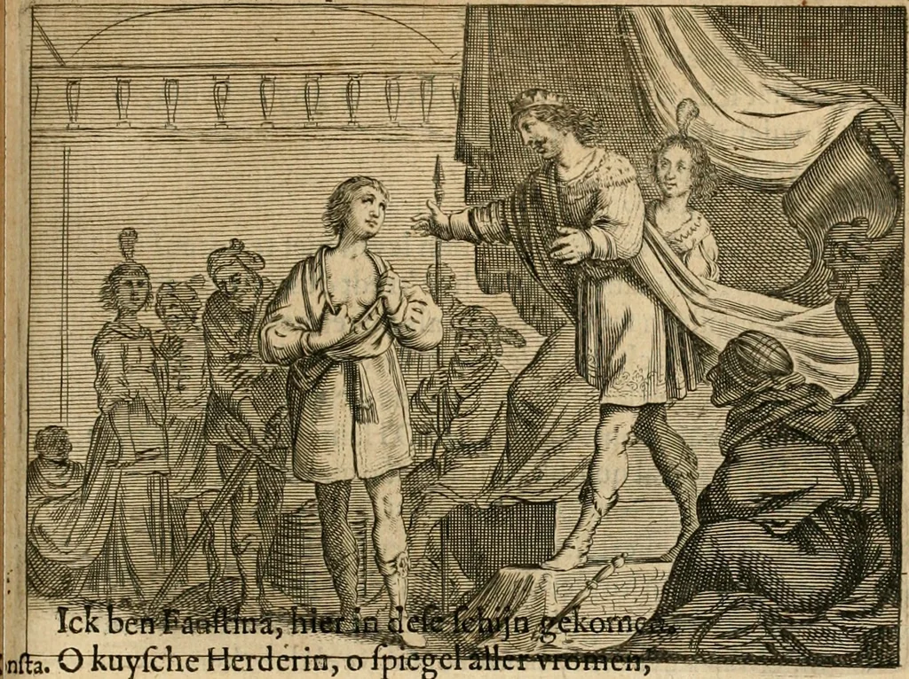 An illustration from Ian Harmensz Kruls Minne-spiegel ter deughden, 1639, leaf 360