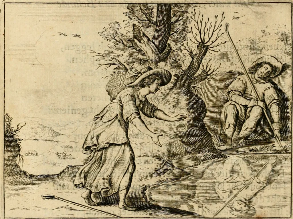 An illustration from Ian Harmensz Kruls Minne-spiegel ter deughden, 1639, leaf 379