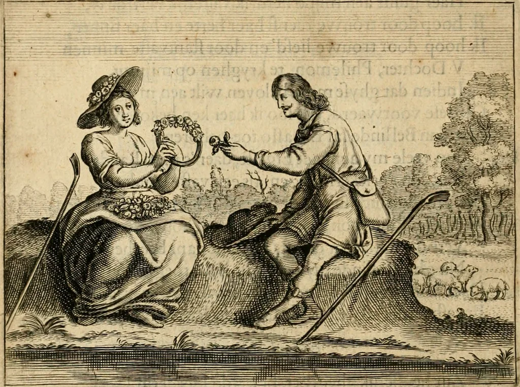 An illustration from Ian Harmensz Kruls Minne-spiegel ter deughden, 1639, leaf 415
