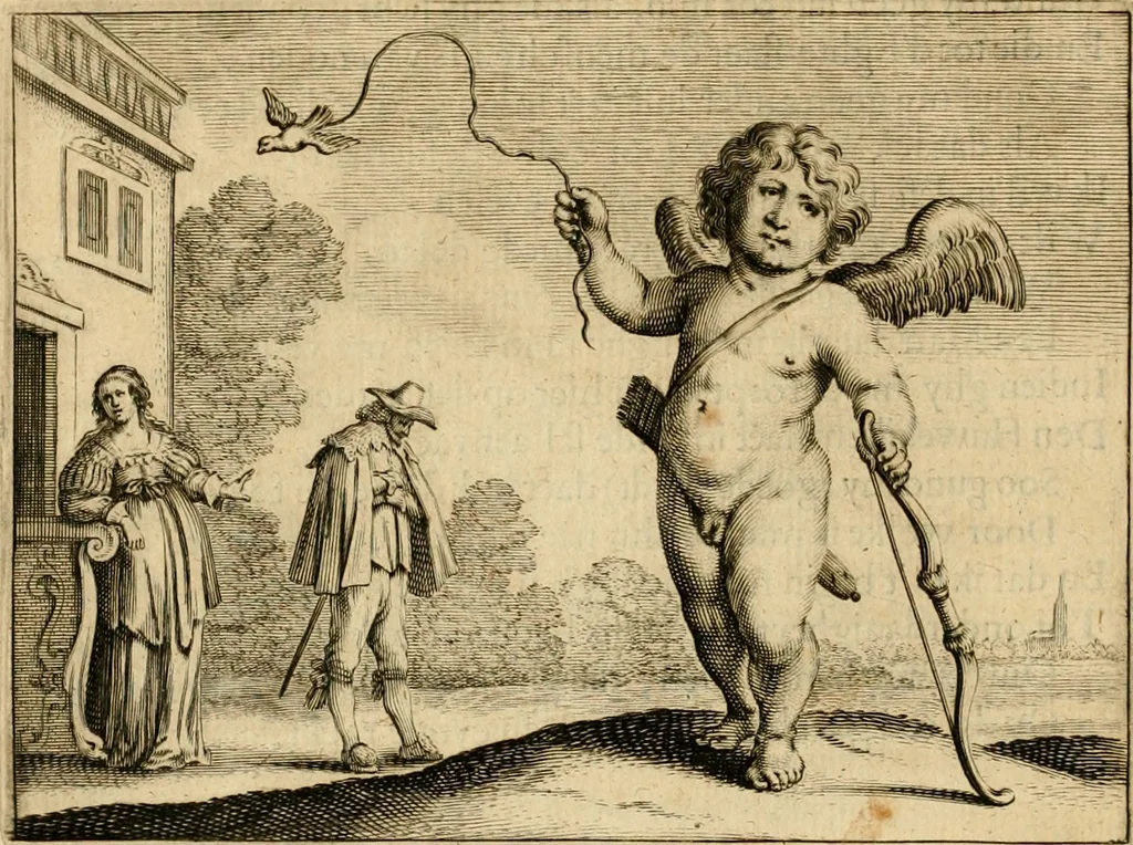An illustration from Ian Harmensz Kruls Minne-spiegel ter deughden, 1639, leaf 51