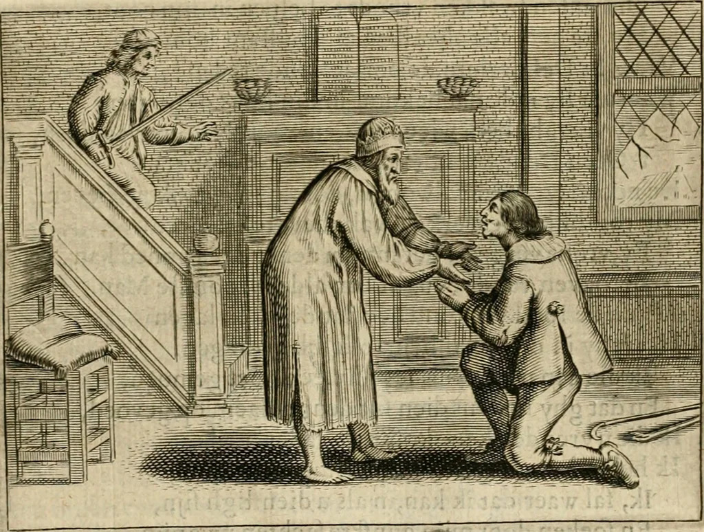 An illustration from Ian Harmensz Kruls Minne-spiegel ter deughden, 1639, leaf 530