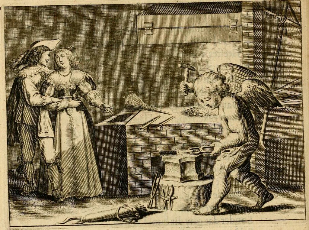 An illustration from Ian Harmensz Kruls Minne-spiegel ter deughden, 1639, leaf 57