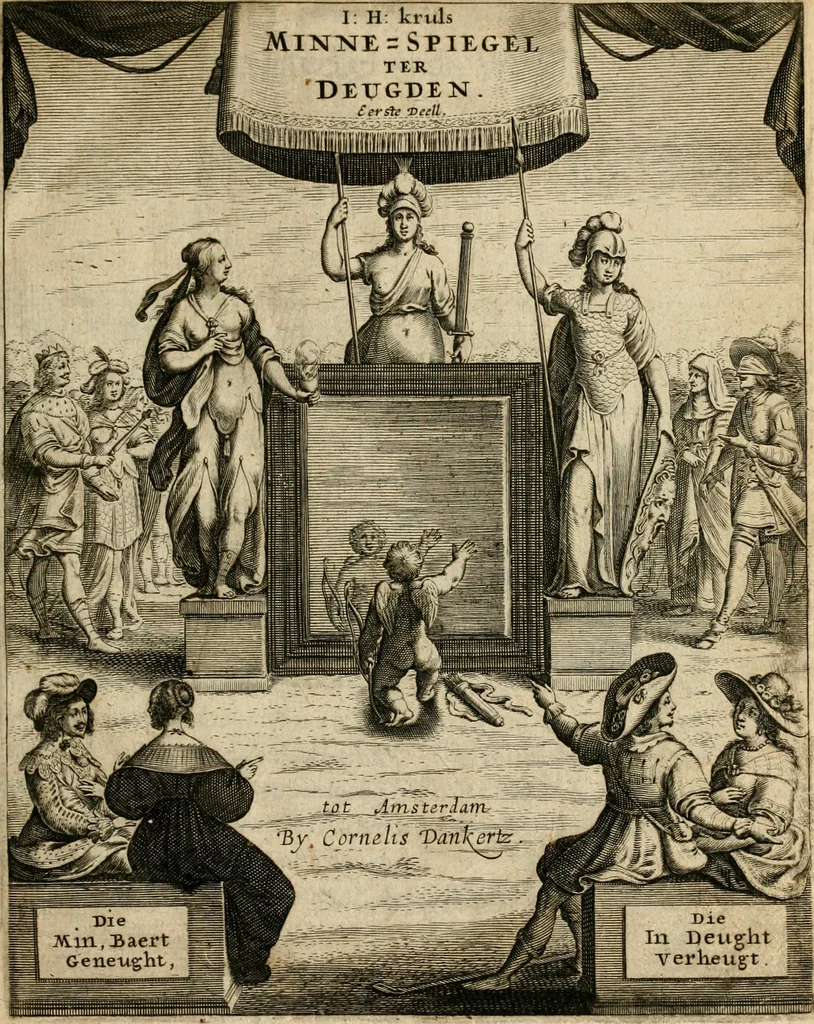 An illustration from Ian Harmensz Kruls Minne-spiegel ter deughden, 1639, leaf 6