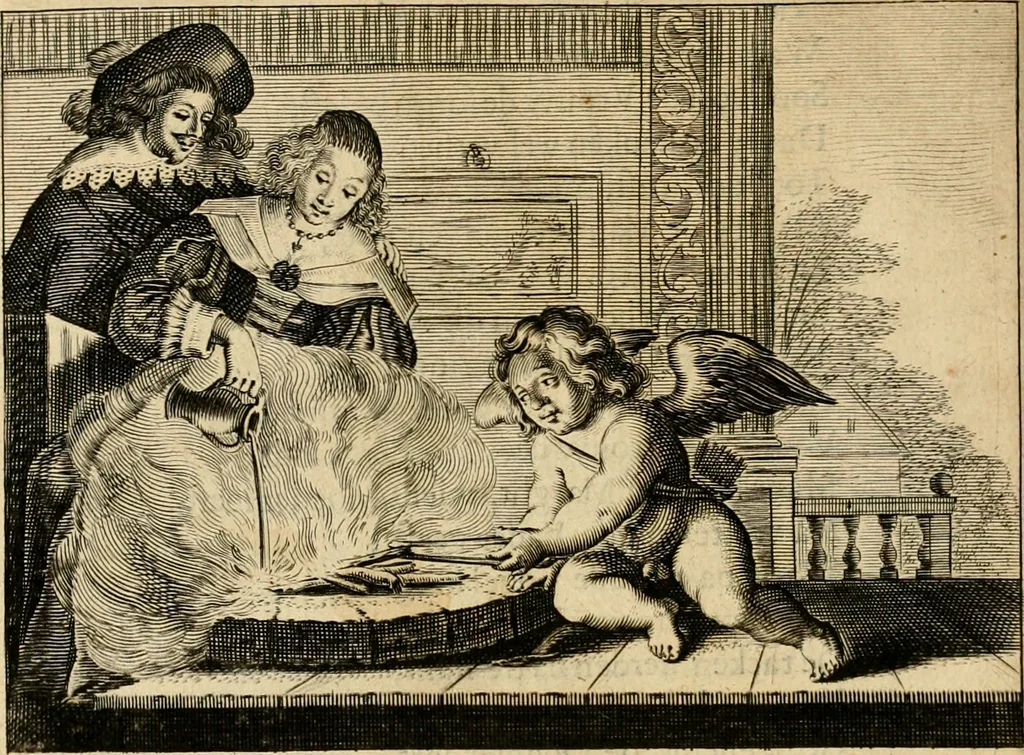 An illustration from Ian Harmensz Kruls Minne-spiegel ter deughden, 1639, leaf 63