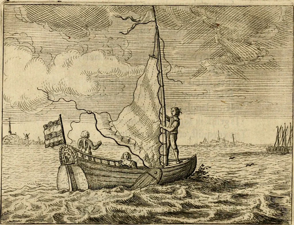 An illustration from Ian Harmensz Kruls Minne-spiegel ter deughden, 1639, leaf 75