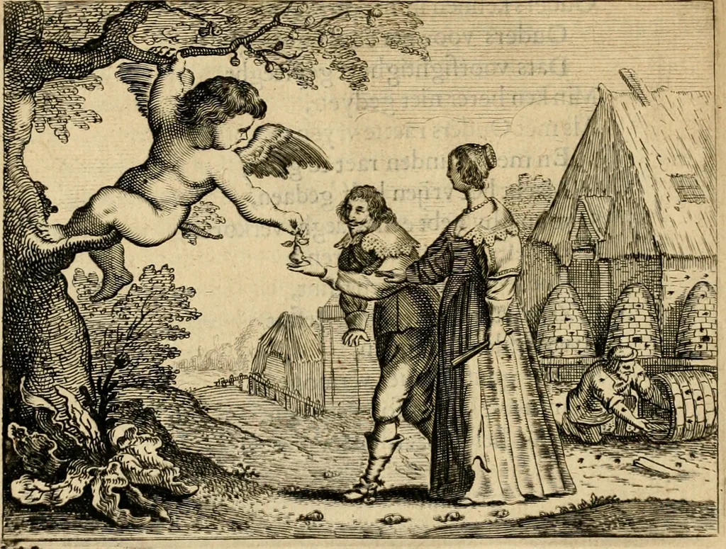 An illustration from Ian Harmensz Kruls Minne-spiegel ter deughden, 1639, leaf 81