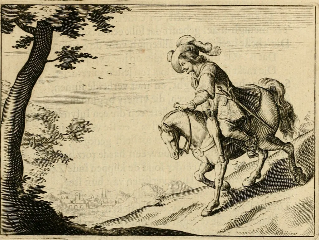 An illustration from Ian Harmensz Kruls Minne-spiegel ter deughden, 1639, leaf 86