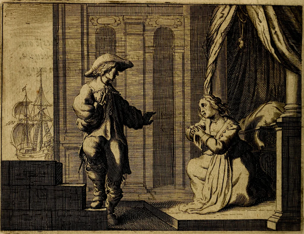 An illustration from Ian Harmensz Kruls. Minne-spiegel ter deughden, 1639, leaf 199