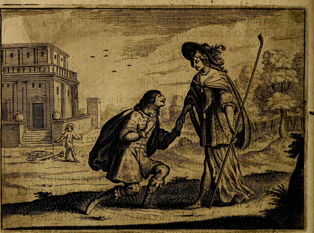 An illustration from Ian Harmensz Kruls. Minne-spiegel ter deughden, 1639, leaf 285