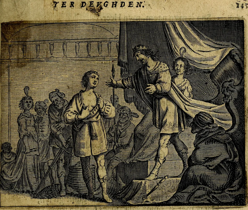 An illustration from Ian Harmensz Kruls. Minne-spiegel ter deughden, 1639, leaf 362