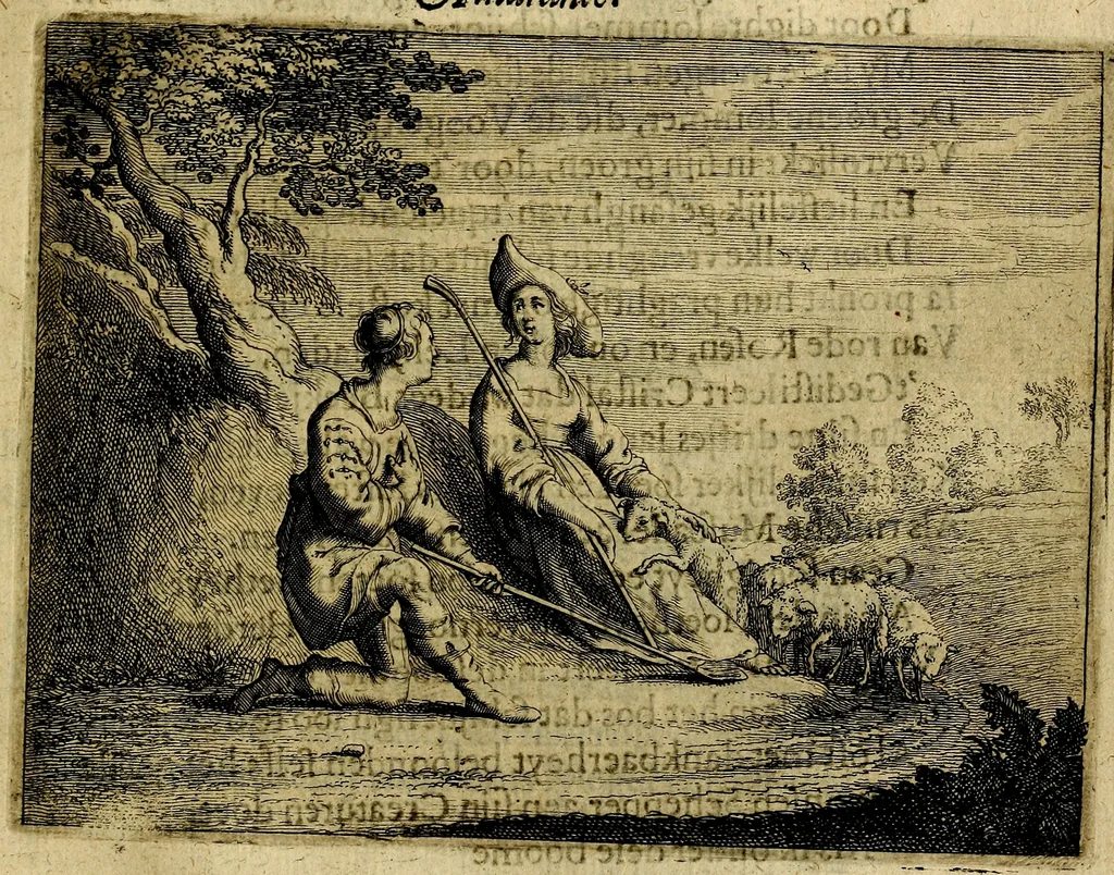 An illustration from Ian Harmensz Kruls. Minne-spiegel ter deughden, 1639, leaf 370