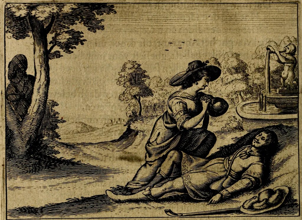 An illustration from Ian Harmensz Kruls. Minne-spiegel ter deughden, 1639, leaf 433