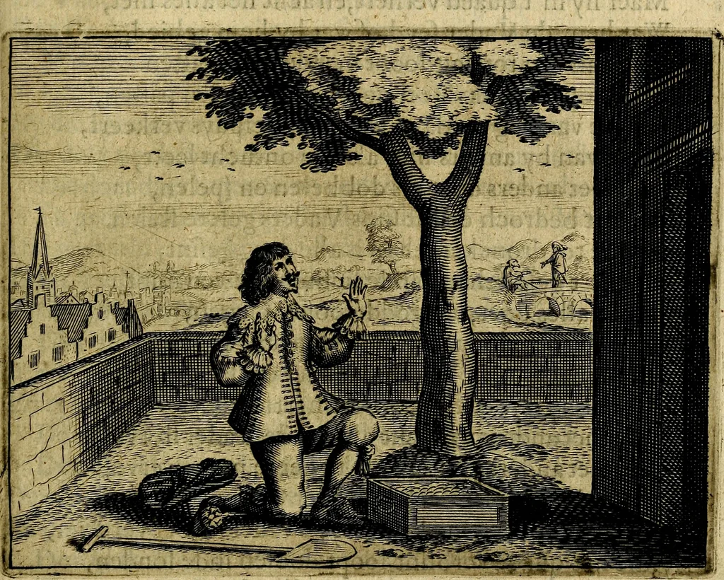 An illustration from Ian Harmensz Kruls. Minne-spiegel ter deughden, 1639, leaf 452