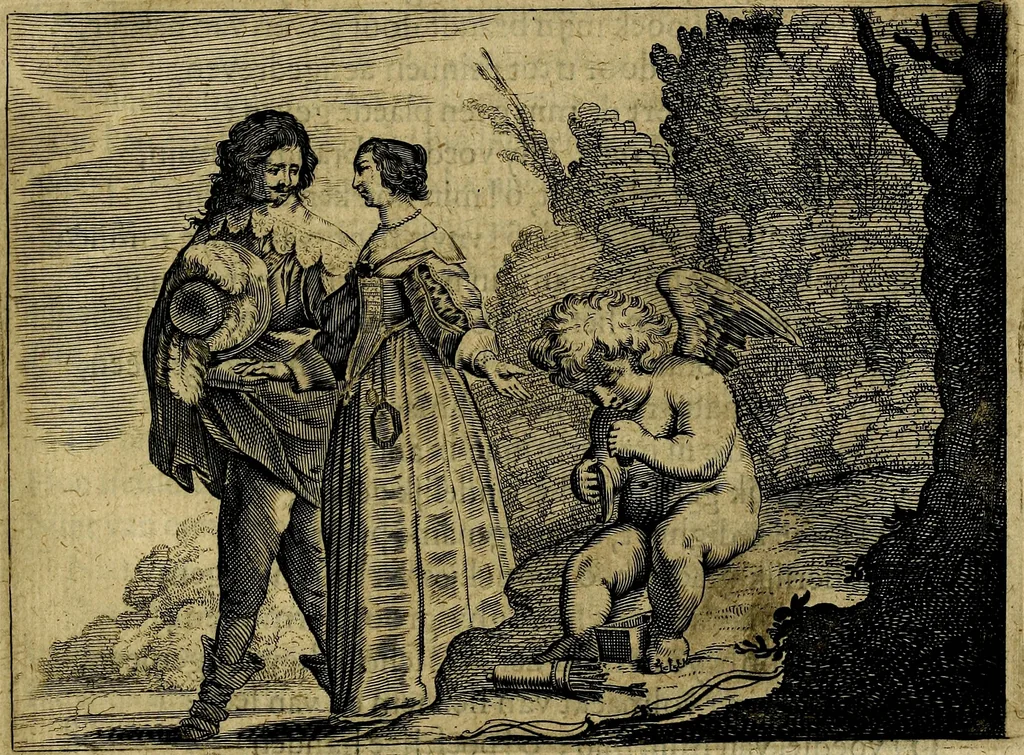 An illustration from Ian Harmensz Kruls. Minne-spiegel ter deughden, 1639, leaf 70