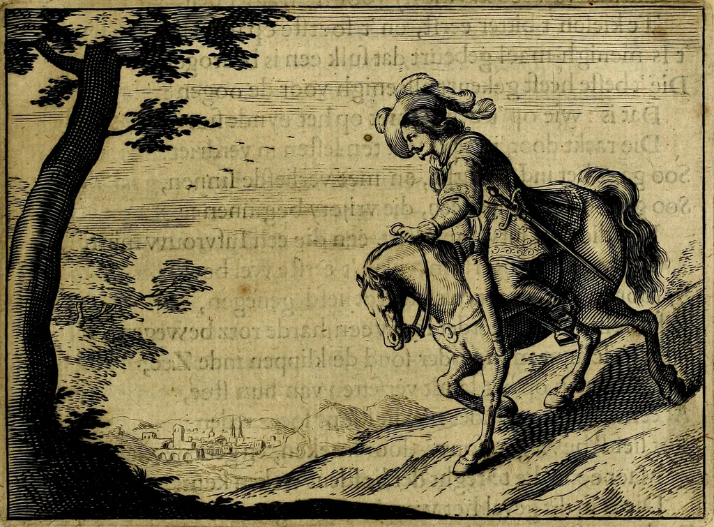An illustration from Ian Harmensz Kruls. Minne-spiegel ter deughden, 1639, leaf 88