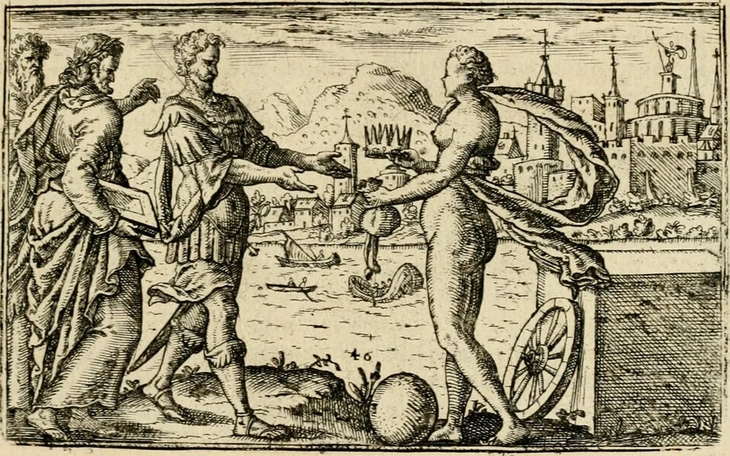 An illustration from Iani Iacobi Boissardi vesvntini Emblematum liber, 1593, leaf 112
