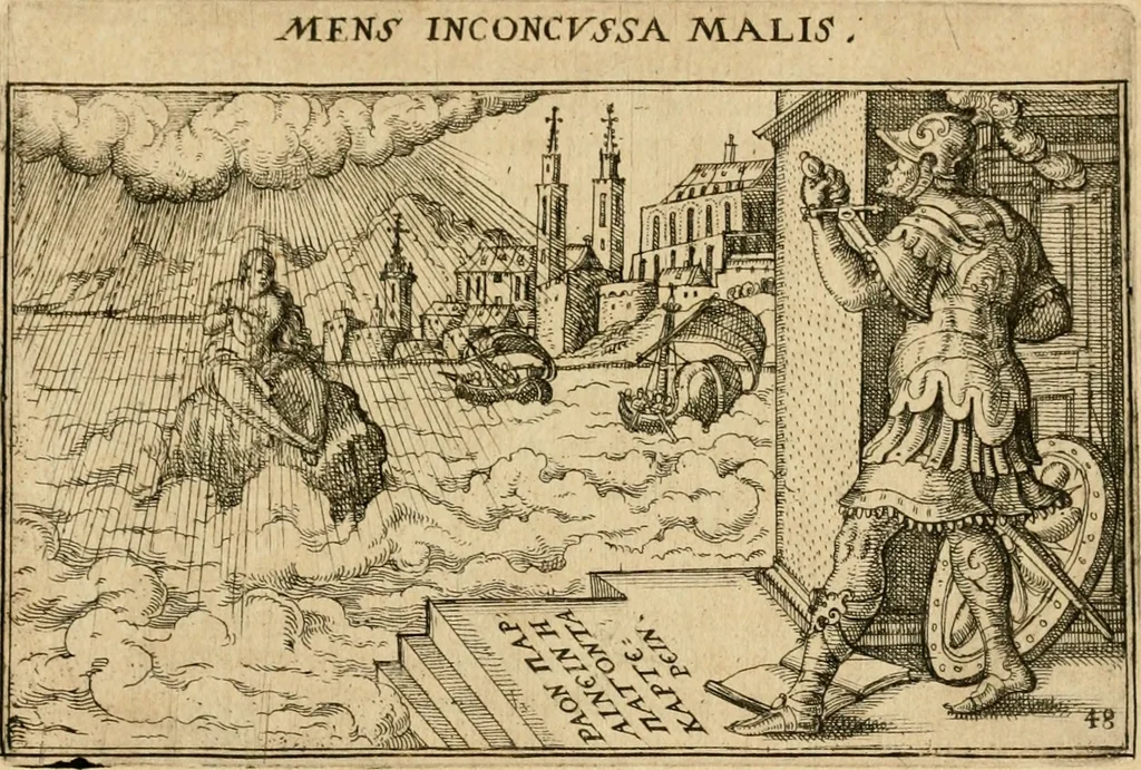 An illustration from Iani Iacobi Boissardi vesvntini Emblematum liber, 1593, leaf 116